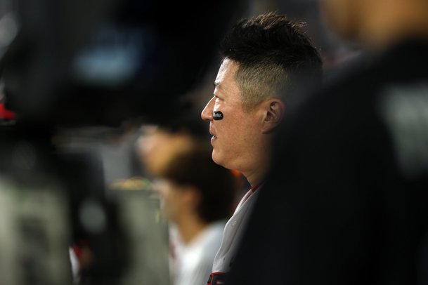 KIA 타이거즈 시절 타격하는 최형우