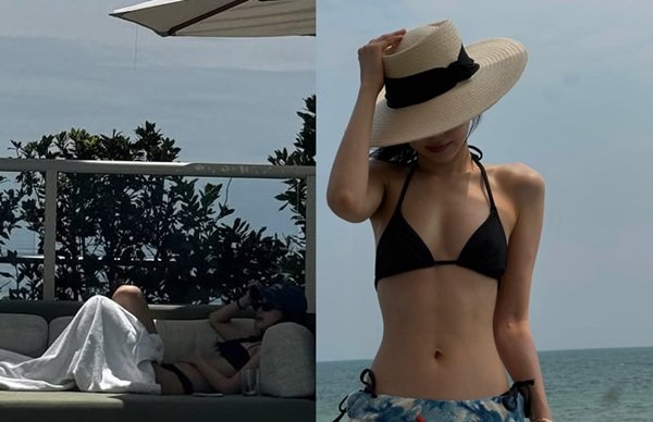 &apos;168Cm 46Kg&apos; 손나은, 탄탄하게 쭉 뻗은 비키니샷