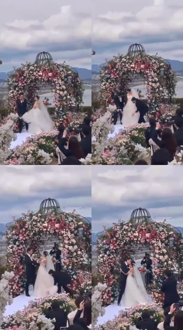 젠슨 애클스와 아내의 결혼식