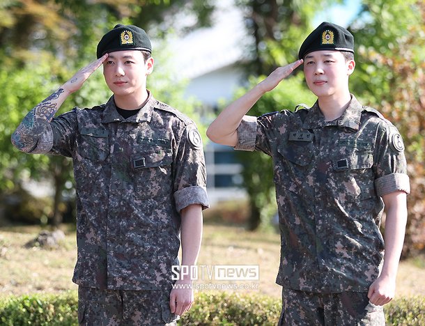 방탄소년단 지민·정국, 동반 전역 군대 쉽지 않았다…감사한 추억 간직할 것