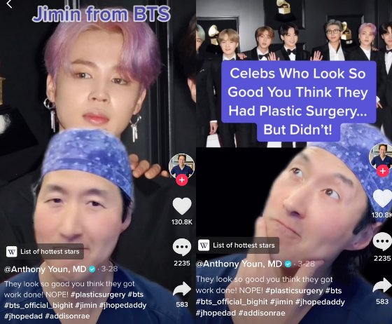 방탄소년단 지민, 성형외과 의사들도 인정한 '쁨생김'..