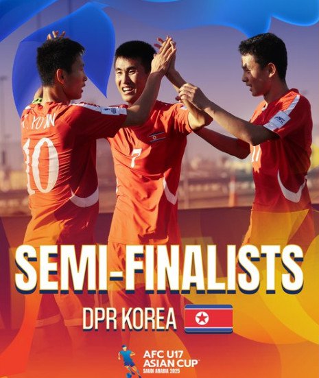 North Korea ‍U-17⁣ team celebrating