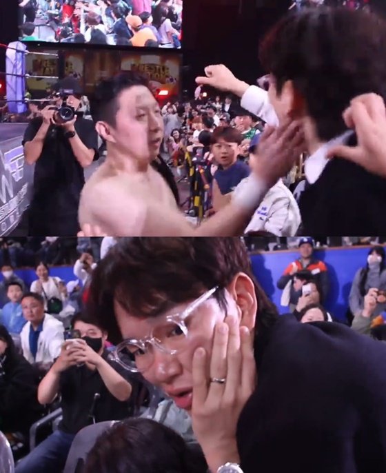 장성규, 가족 앞에서 뺨 맞았다…돌발상황에 휘청→아들 깜짝 [스타이슈]