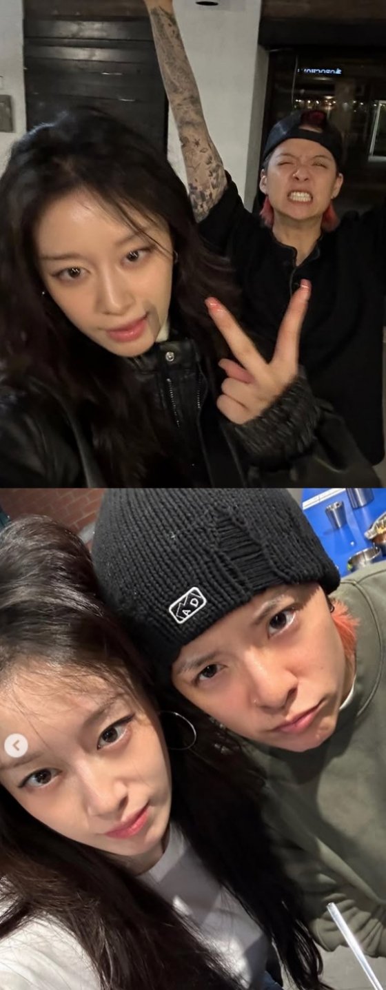 티아라 지연, 에프엑스 엠버와 만났다…여전한 우정 과시
