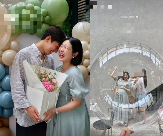 &apos;만삭&apos; 레이디제인, 축복 가득 베이비샤워…아름다운 D라인 보니