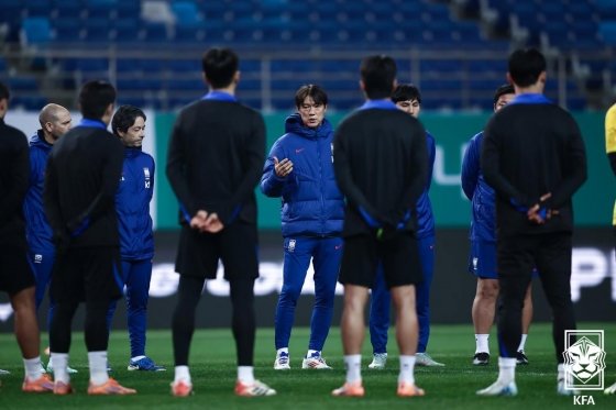 대한민국-볼리비아전 대비 훈련 장면