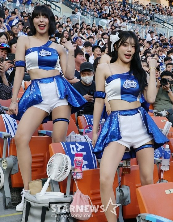 천소윤 유세빈 삼성 라이온즈 치어리더 동료 공연