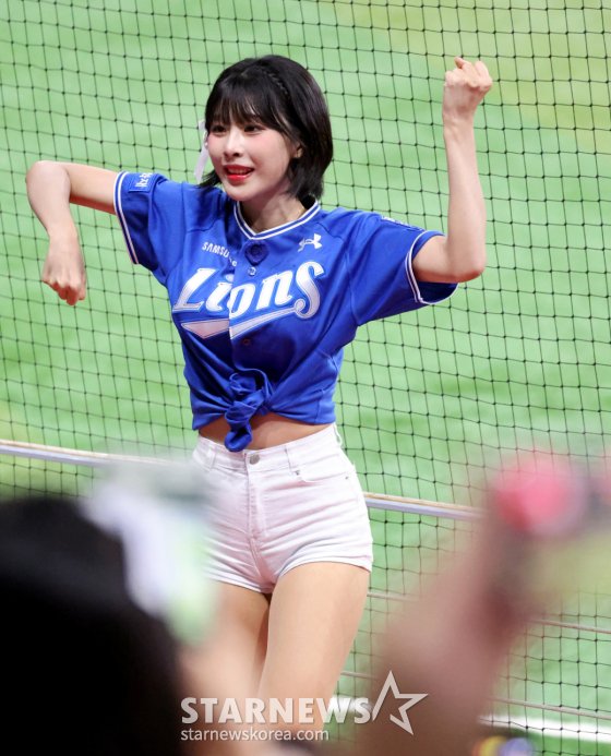 천소윤 치어리더 7월 삼성 라이온즈 경기 응원