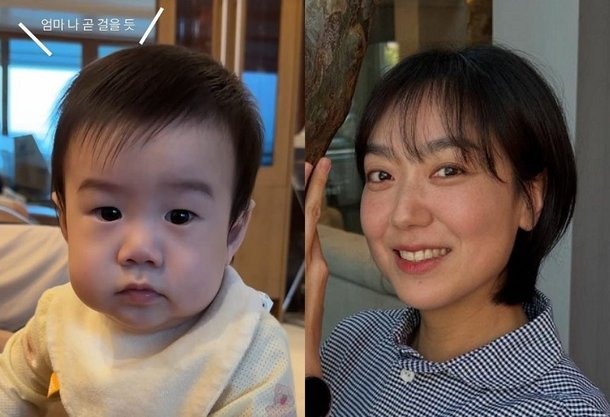 강재준♥이은형, 8개월 子 남다른 발육…엄마 나 곧 걸을 듯 [RE:스타]