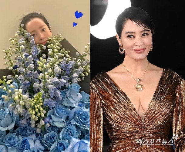 'New Face of Blue Dragon' Han Ji-min, Blue Bouquet Received from Kim Hye-soo