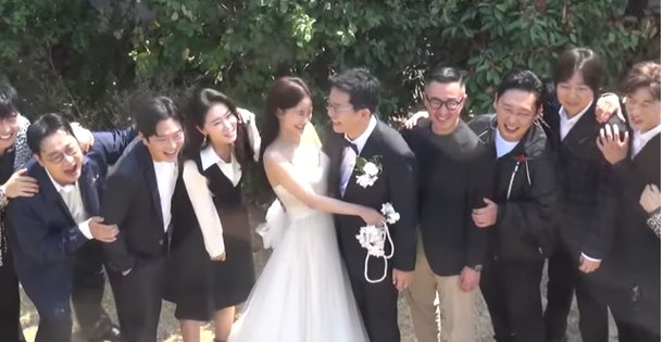 평생 껴야 할 결혼반지 김준호♥김지민 웨딩사진 공개, KBS 개그맨 총출동 [종합]