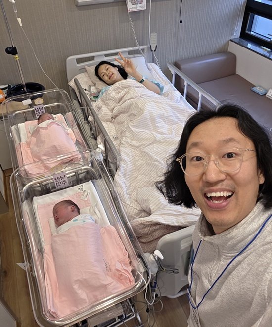 이미지 설명: 전수민 출산 후 병원 모습 사진