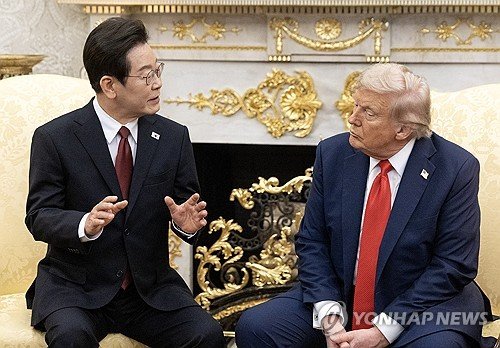 트럼프와 이재명 대통령 사진