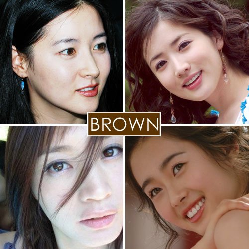 갈색 생머리를 가진 연예인
