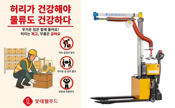롯데웰푸드, 중량물 이송 보조기구 '플렉스리프트' 본격 도입 : 네이트 뉴스