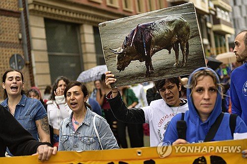 Spain Bullfight Protest : 네이트 뉴스