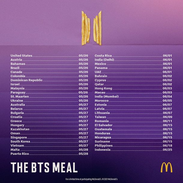 맥도날드, 49국에 BTS 세트 메뉴 낸다…한국 출시일은? : 네이트뉴스 맥도날드, 49국에 Bts 세트 메뉴 낸다…한국 출시일은? : 네이트뉴스