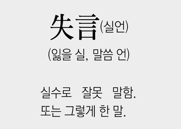 [신문과 놀자!/풀어쓰는 한자성어]失言(실언)(잃을 실, 말씀 언) : 네이트 뉴스