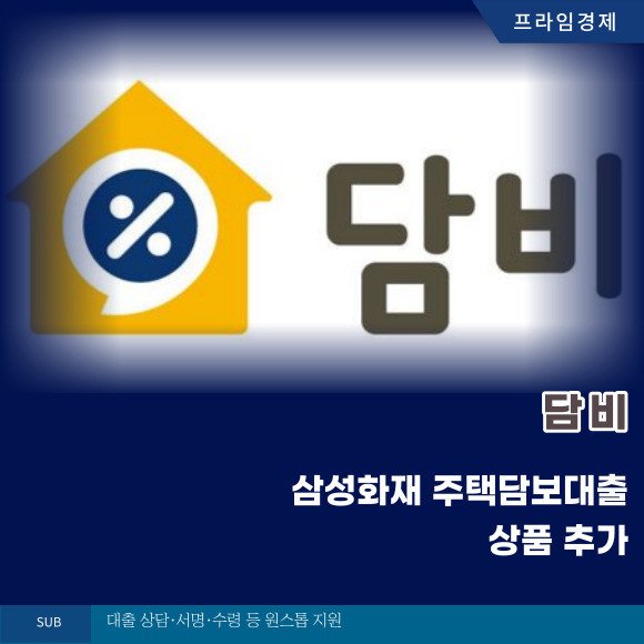 [카드] 담비, 삼성화재 주택담보대출 상품 추가 : 네이트 뉴스