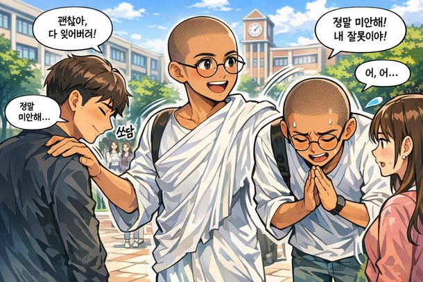 용서(容恕)는 상대의 잘못을 품어주고, 사과(謝過)는 내 허물의 대가를 치르는 행위 [말록 홈즈] : 네이트 뉴스