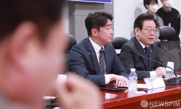강훈식 더좋은미래 대표 만난 이재명 더불어민주당 대표 : 네이트 뉴스