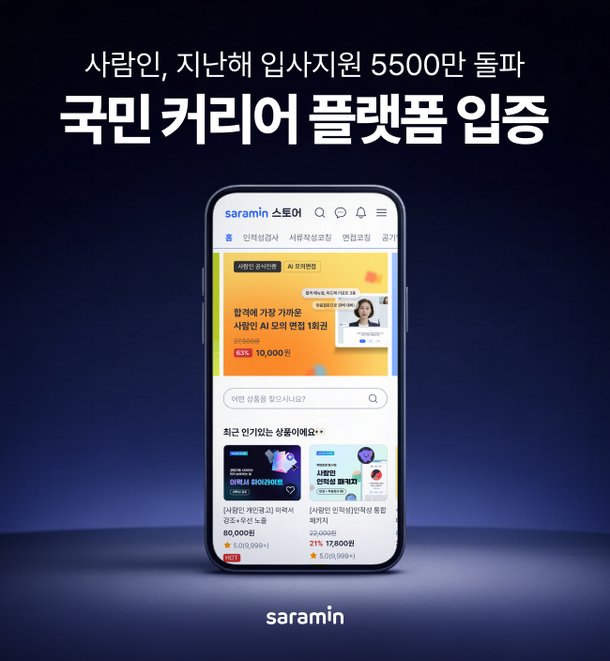 사람인, 작년 입사지원 5500만건 넘어…