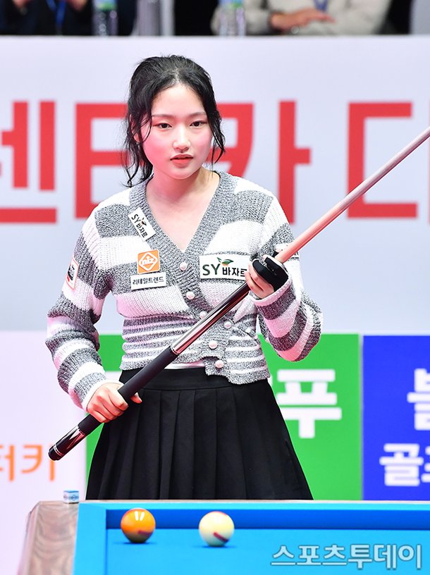 [ST포토] 한지은, '오늘도 예쁜 당구계 아이돌' : 네이트 스포츠
