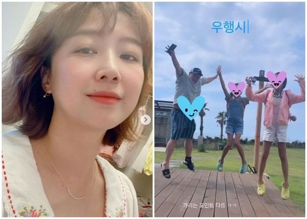 정형돈♥한유라, 쌍둥이와 '우행시'…남편 배 절대 지켜 [리포트:컷] : 네이트 연예