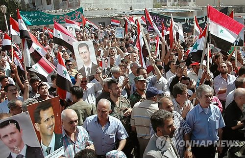 SYRIA RALLY IN SUPPORT SYRIAN ARMY : 네이트 뉴스