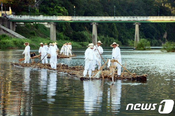 영월 동강뗏목축제 3일 개막…뗏목시연 눈길 : 네이트 뉴스