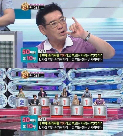 약지라고 부르는 이유 알고보니 ‘약 젓는 손가락’ 의외(1억퀴즈쇼) : 네이트 연예